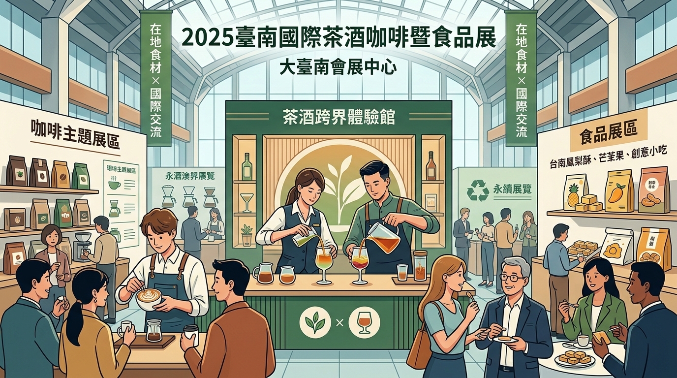 2025臺南國際茶酒咖啡暨食品展9月5日盛大開幕 四天展會打造跨界飲品與美食饗宴