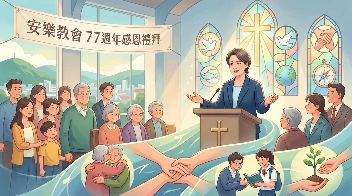 出席安樂教會77週年感恩禮拜　副總統盼凝聚信仰與社會力量共同照顧人民