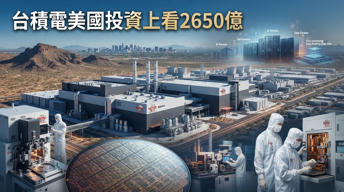 台積電美國投資上看2650億美元 投審司已核准440億股本