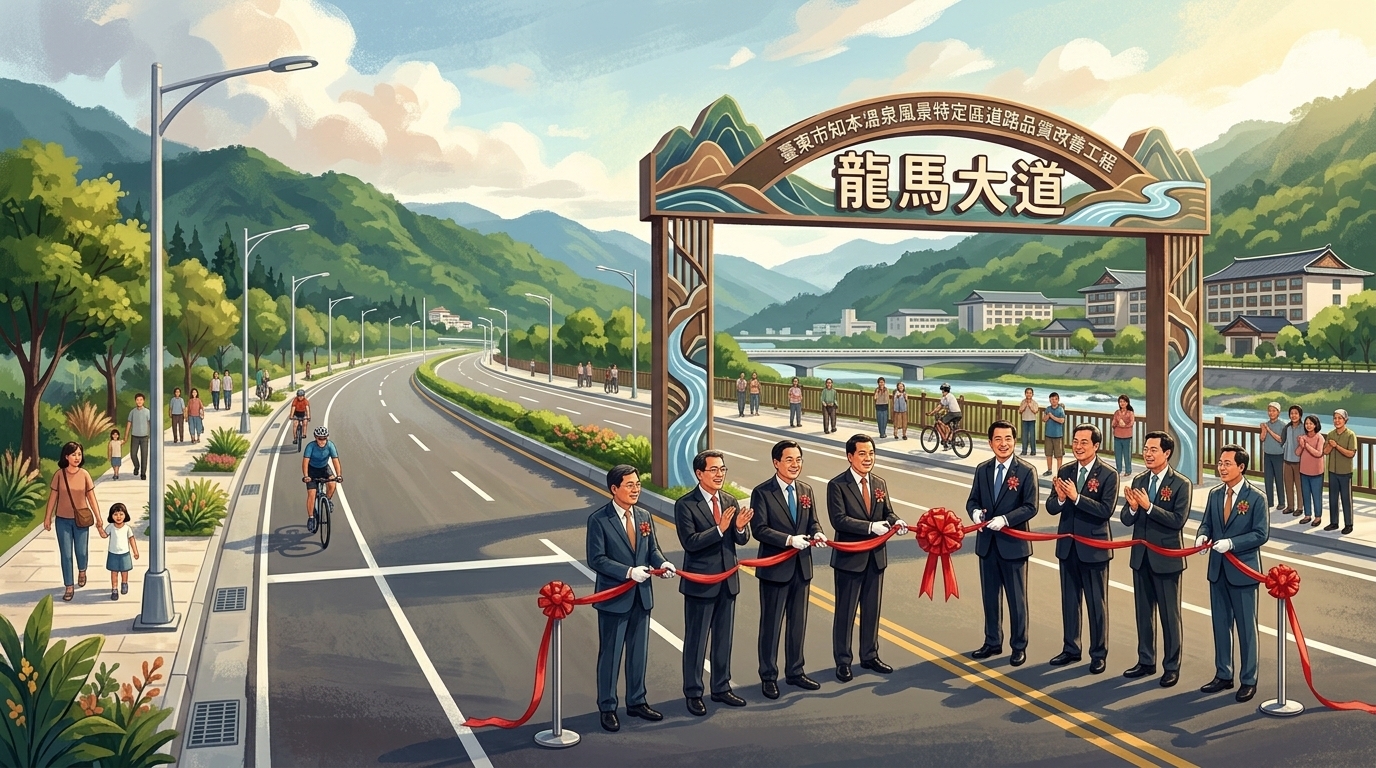 臺東龍馬大道景觀道路通車助攻知本發展　內政部國土署斥資1.21億元打造觀光門戶