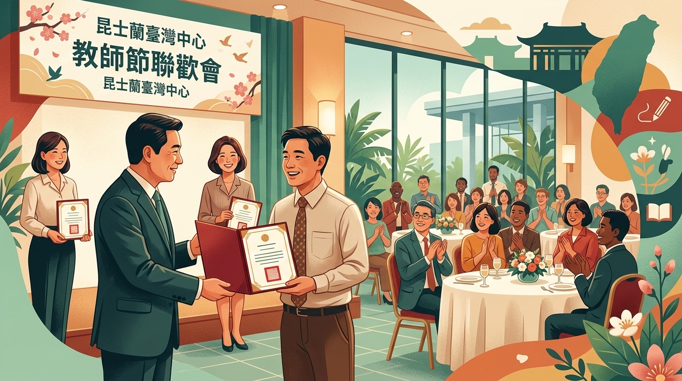 昆士蘭臺灣中心歡慶2026年教師節 表揚資深僑校教師
