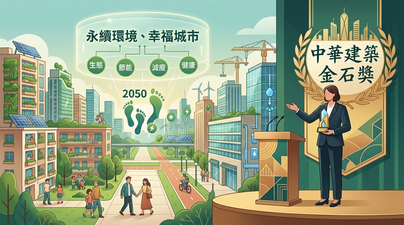 頒發中華建築金石獎 卓揆感謝得獎企業融入創新精神 提升國人生活品質