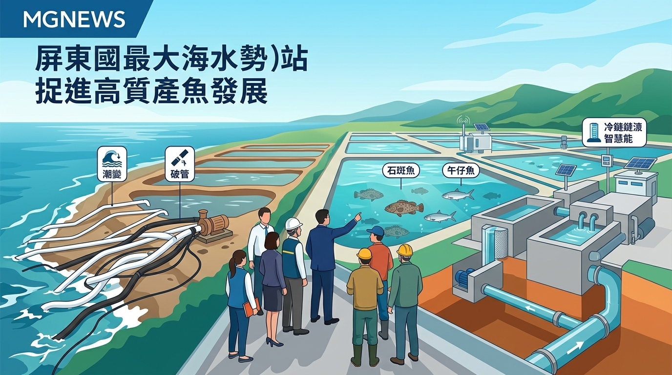 視察屏東海水供水系統工程進度 卓揆：打造全國最大海水供應站 促進養殖高質化發展