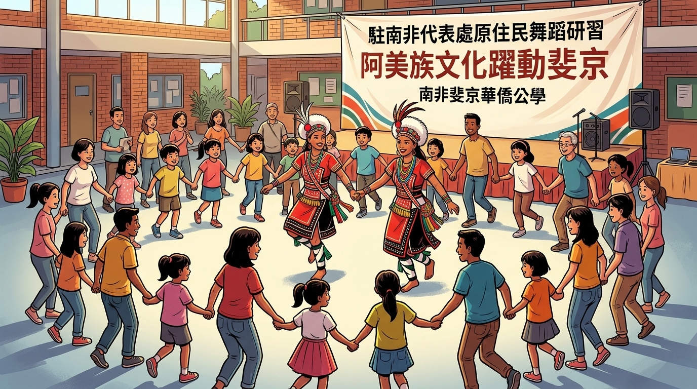 駐南非代表處舉辦原住民舞蹈研習 阿美族文化躍動斐京