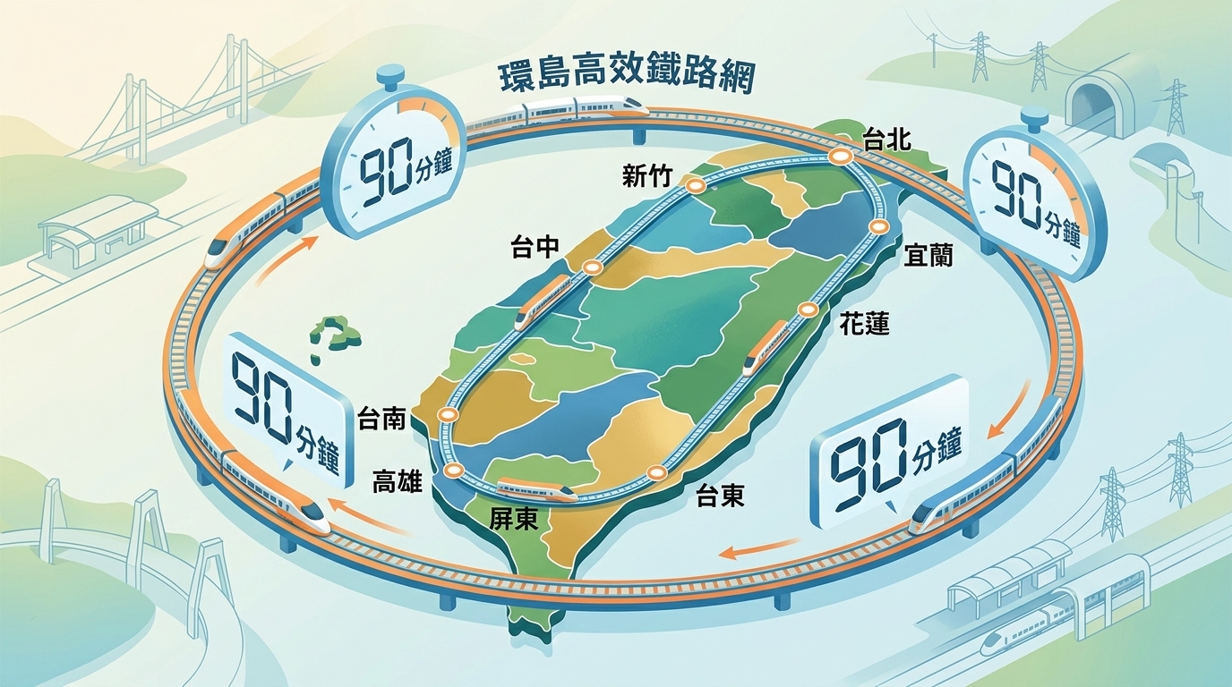 卓揆：打造「4個90分鐘」環島高效鐵路網 強化交通運輸韌性 落實「均衡臺灣」理念