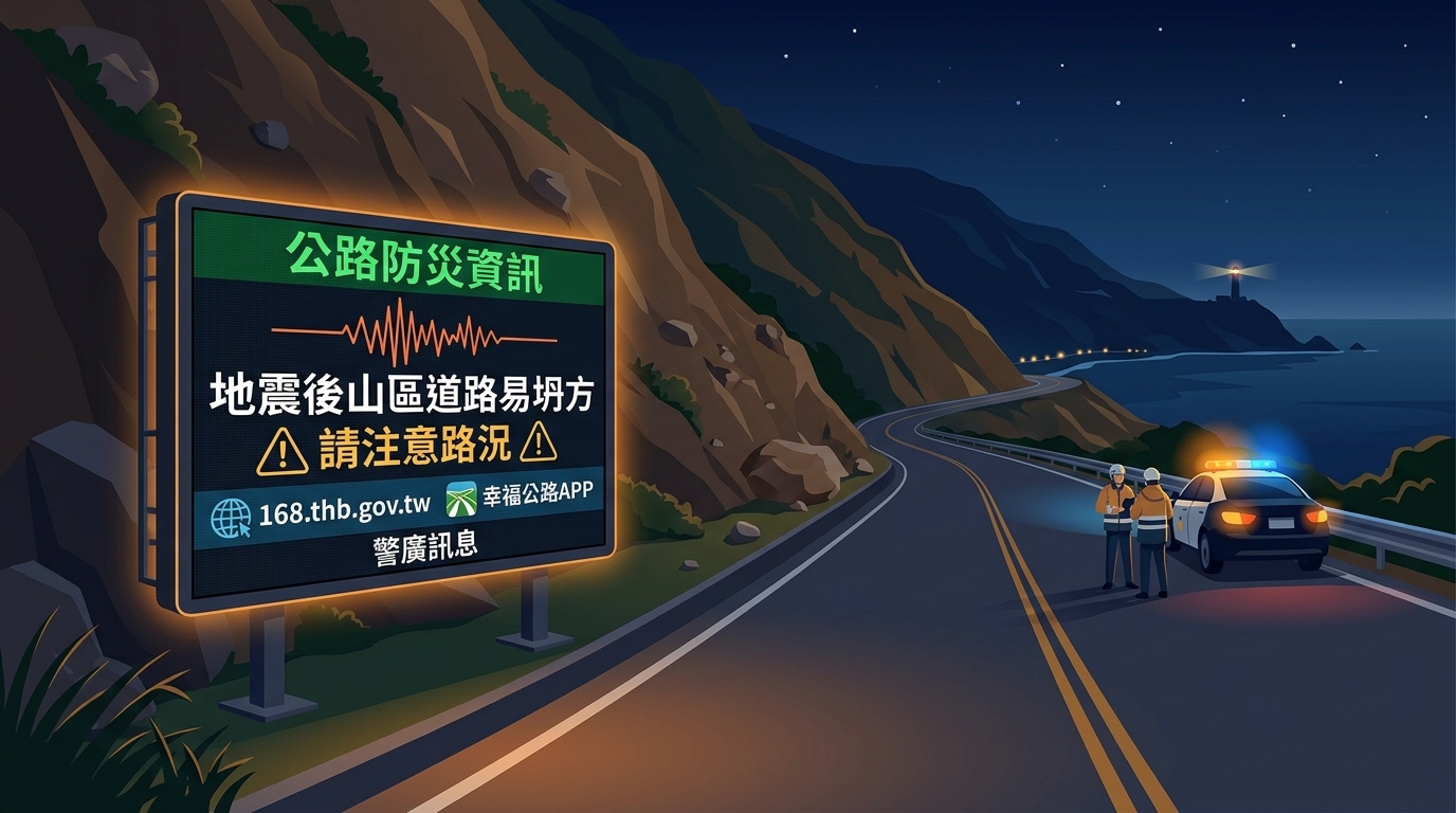 1227-2305地震，目前轄區道路暫無災情。【續報1】
