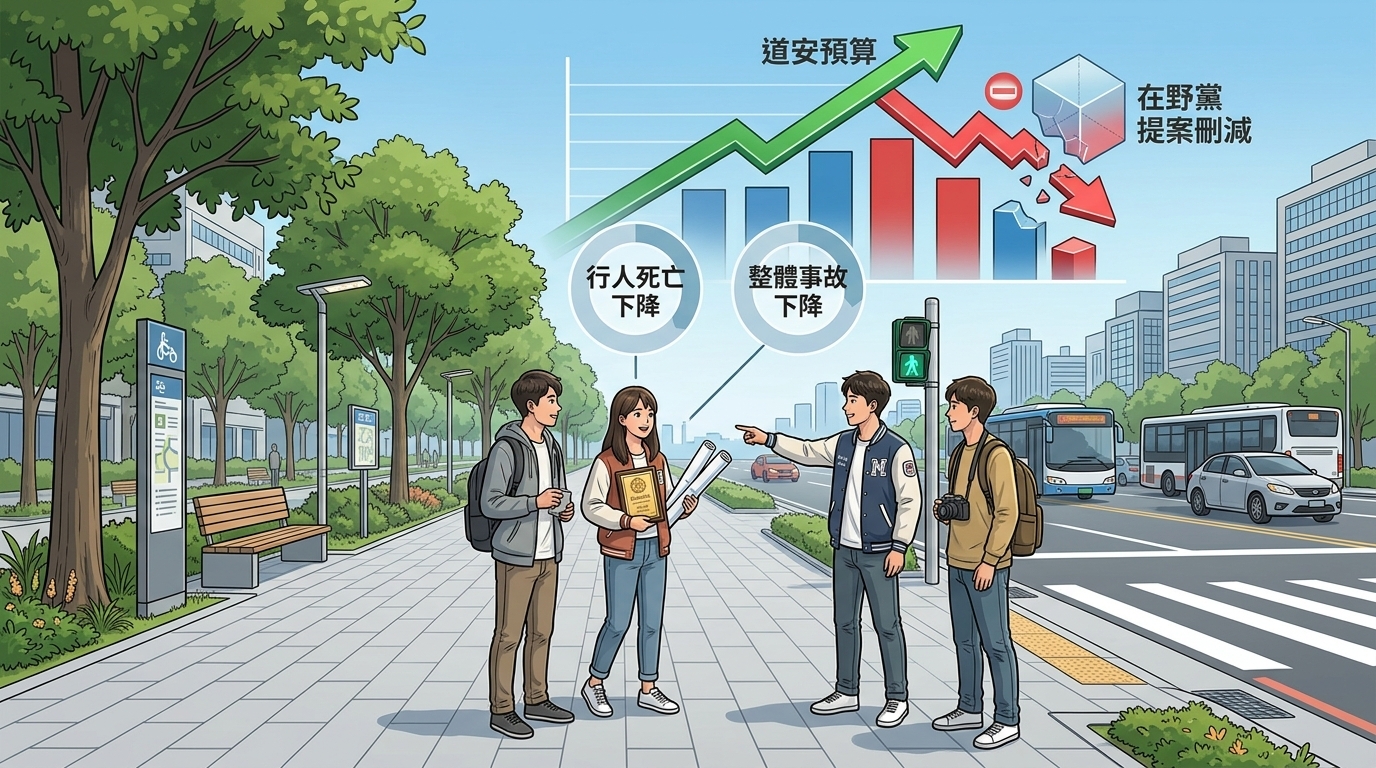 頒獎表揚人本環境競賽獲獎大學生 卓揆：持續落實「以人為本」交通安全，並呼籲立法院合理恢復道安預算