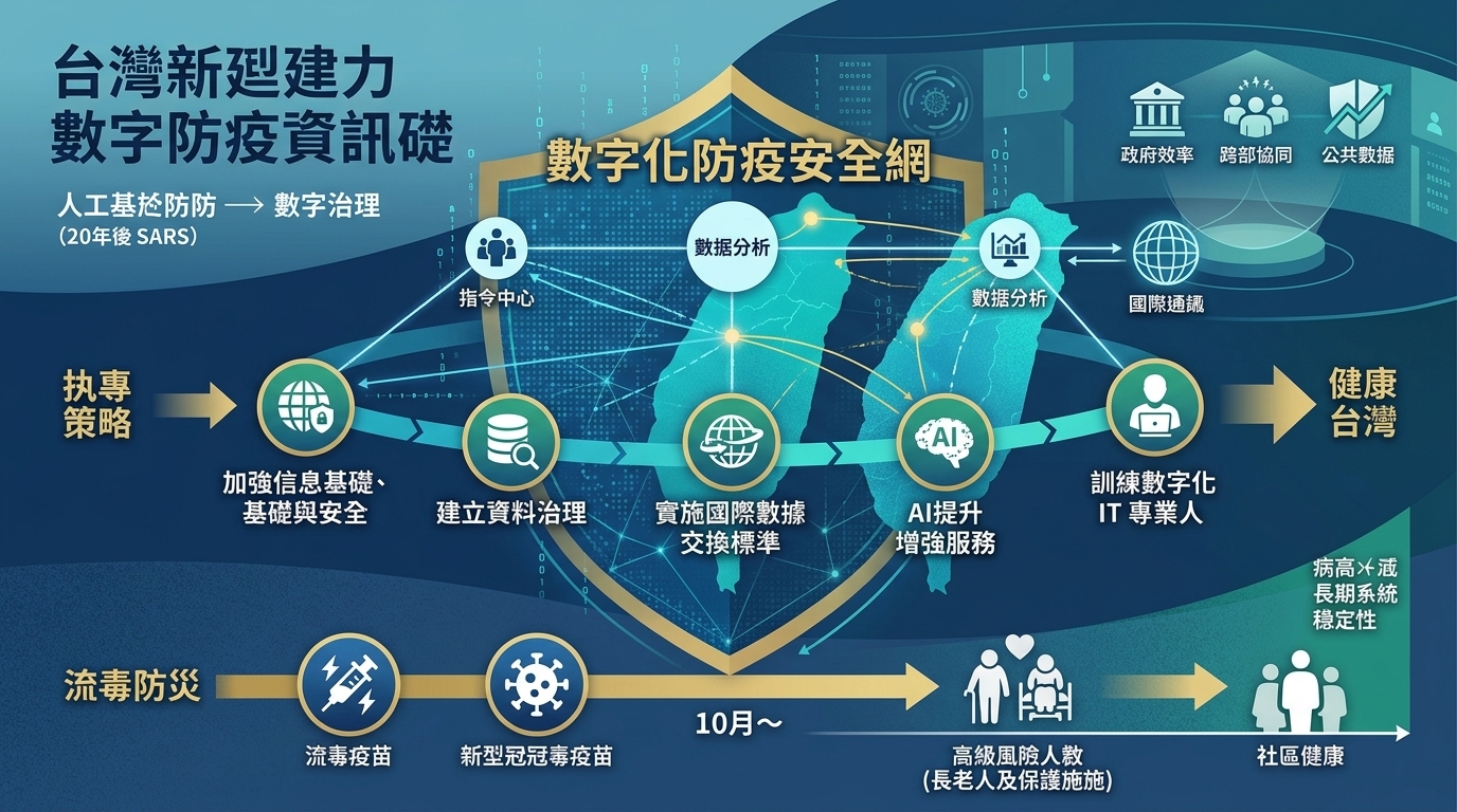 卓揆：重塑國家數位防疫基盤及未來藍圖 提升我國防疫體系長期韌性與穩定運作