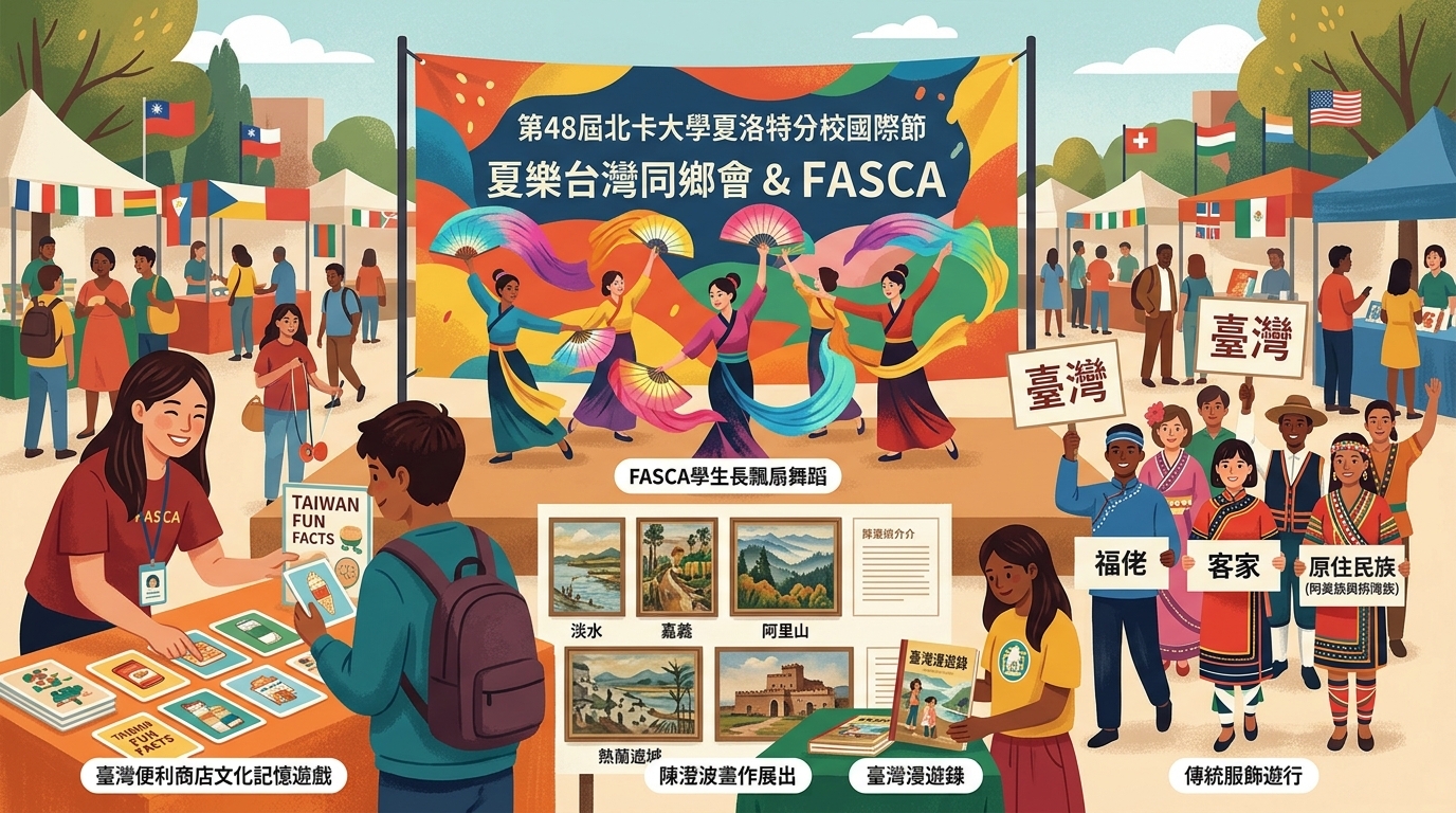 臺灣文化走進北卡大學國際節  夏樂台灣同鄉會、FASCA攜手展現臺灣多元文化