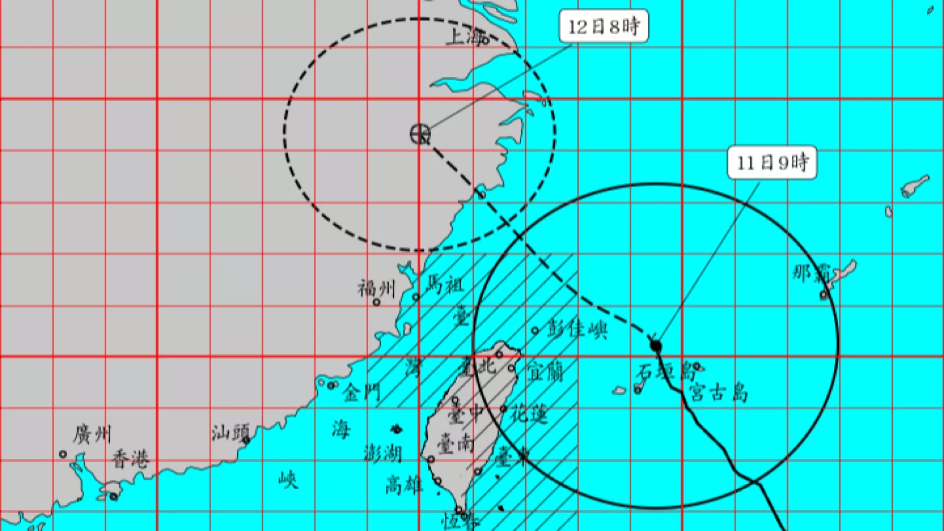 巴威暴風圈壟罩台中以北 7/11白天降雨最猛烈