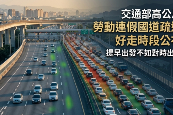 交通部高公局公布勞動連假好走時段　提早出發不如對時出發避開國道壅塞