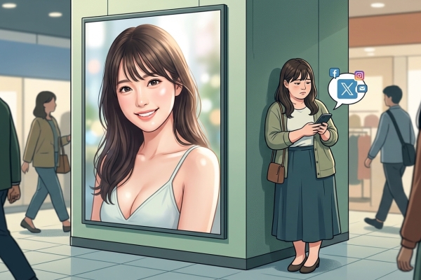 寫真女星阿波南站海報旁無人認出 發文自嘲修圖落差大