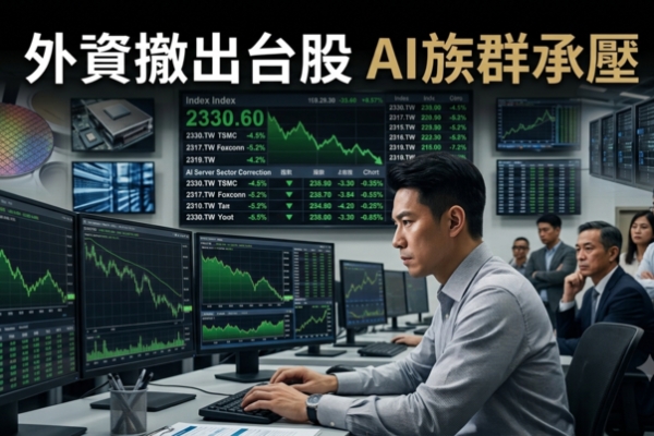 外資撤出台股引爆千點重挫　AI伺服器族群承壓　台積電、鴻海、廣達股價同步走弱