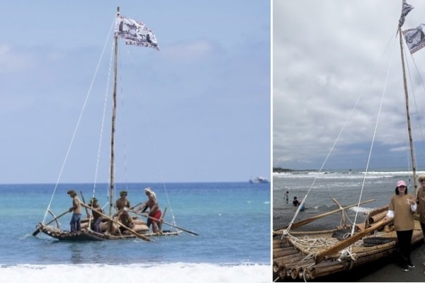 海委會補助都歷部落造舟 阿美族竹筏帆船「Torik Katomayan」下水啟航