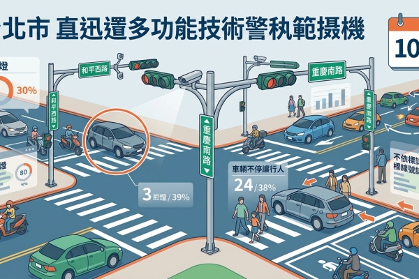 北市和平西路、重慶南路口科技執法　10月啟用