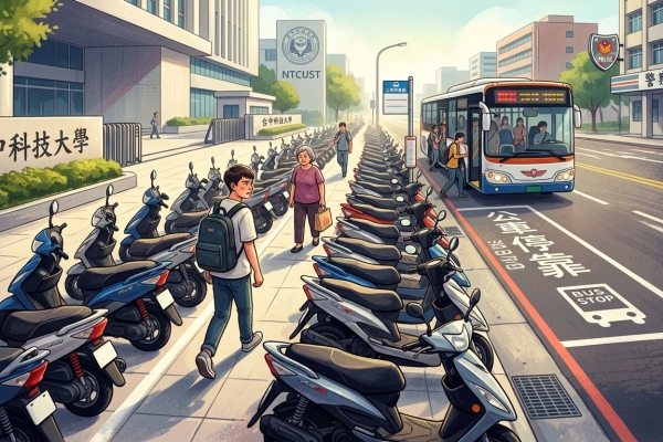 斥資8千萬打造「以人為本」人行道！中科大前卻淪機車停車場 網友酸：哪裡以人為本了？