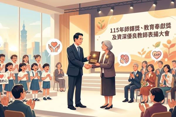 卓揆頒發教育奉獻獎 感謝全體教師奉獻付出 成為推動臺灣進步的重要力量