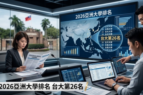 2026亞洲大學排名出爐! 臺灣共6校擠進百強 台大第26名 百強榜單完整揭曉