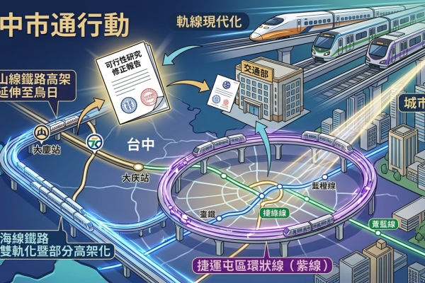 臺中捷運大突破！山海線與紫線7月再送交通部審議　軌道現代化引爆城市轉型