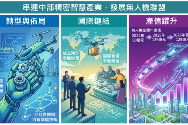 國發會串連中部精密智慧產業　輔導企業轉型發展無人機聯盟打造非紅供應鏈