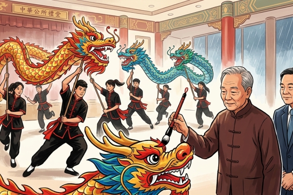 紐英崙中華總會無懼風暴迎新龍 點睛儀式傳承中華文化