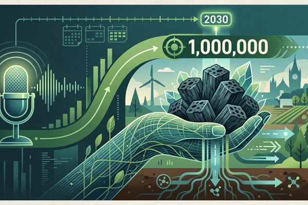 彭啓明部長接受歐洲知名Podcast專訪 宣示我國2030年百萬噸生物炭碳移除目標