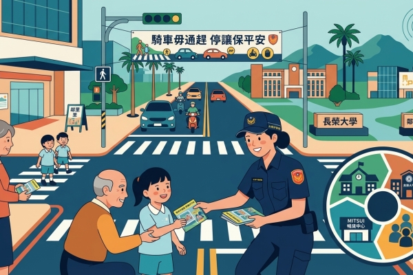 響應交通安全月 臺南歸仁警深入校園與社區推廣「停讓」觀念