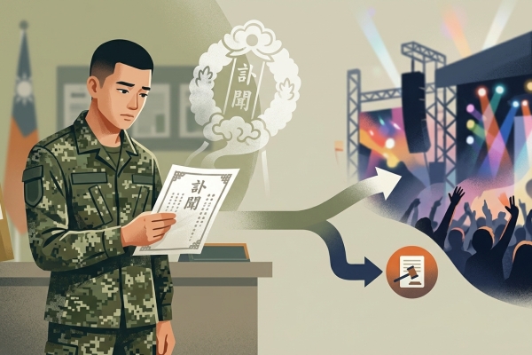 阿兵哥想去音樂祭嗨！找印刷業者「偽造祖母訃聞」騙喪假　遭移送法辦判緩刑