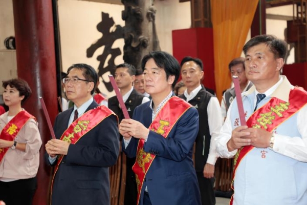賴清德總統親臨祀典大天后宮春祭大典　親揭匾「恩溥黎庶」場面莊嚴