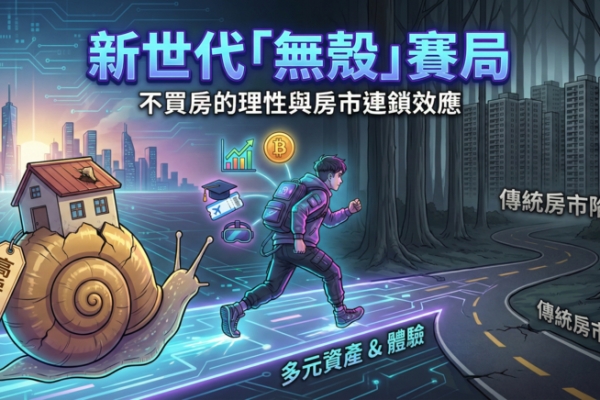 李豫伯教授：新世代的「無殼」賽局全面啟動　解析年輕人不買房對房市結構產生的深層連鎖效應