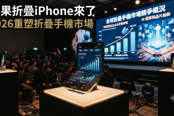 蘋果折疊iPhone預計2026年登場　全球折疊手機市場競爭升溫、首年市占率挑戰25%