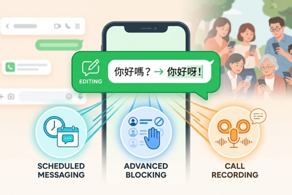 LINE推「編輯訊息」功能！未來將新增預約傳訊與進階封鎖