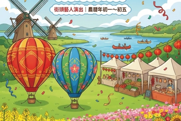 臺南德元埤荷蘭村熱鬧迎春 「百花迎春・馬躍新春 德元埤大型氣球嘉年華」2月17日登場