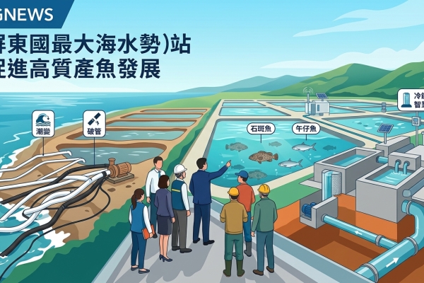 視察屏東海水供水系統工程進度 卓揆：打造全國最大海水供應站 促進養殖高質化發展