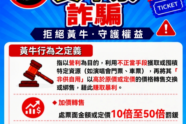 打擊黃牛加價轉售與購票詐騙　行政院籲民眾掌握「三不原則」安心應援避免荷包失血