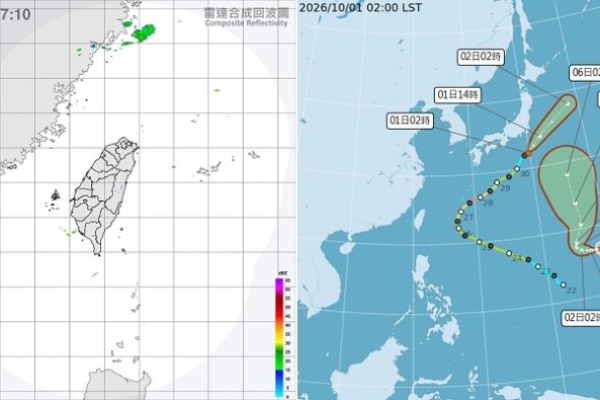 颱風「彩雲」生成朝日本移動 今飆36度明東北季風增強轉雨
