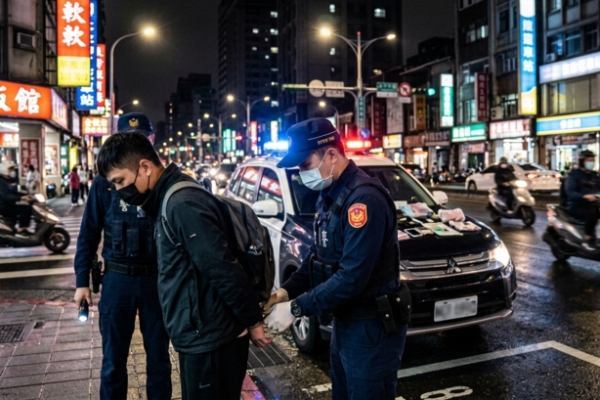 臺北市警察局中正第二分局戰警路邊盤查異常男子　查獲通緝毒犯並逮捕