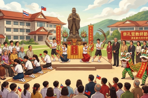 泰北滿星疊大同中學舉辦祭孔暨教師節典禮 傳承華教薪火