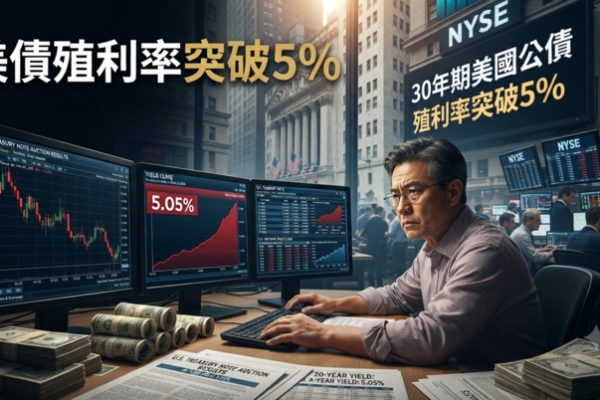 美國30年期公債殖利率突破5%創近20年新高　債券義警重返市場掀美債危機與全球資金震盪