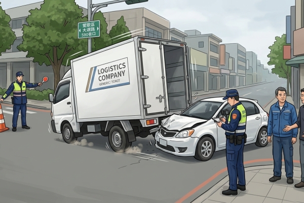 煞車失靈貨車倒退嚕肇事！　鶯歌小貨車撞後方轎車