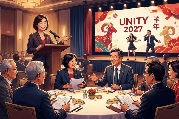大芝加哥僑界召開UNITY 2027籌備會 羊年晚會定檔2月13日