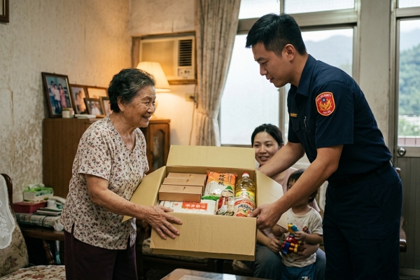 花蓮警中秋送暖　走訪弱勢家庭致贈物資關懷生活近況