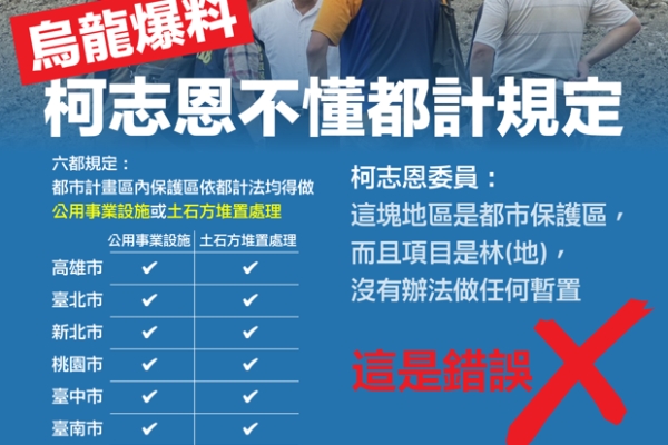 大坪頂暫置場合法設置 高雄市府重申合乎都市計畫法 籲柯志恩委員認錯勿誤導社會