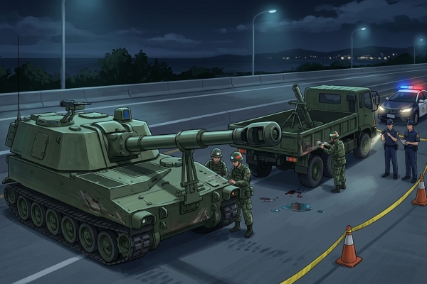 快訊／陸軍八軍團夜間任務出事！2戰車「車禍」1士官緊急送醫