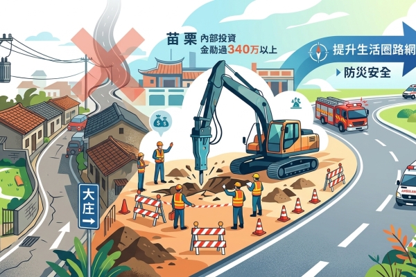 生活圈路網再升級！苗栗後龍大庄瓶頸路段改善動工，內政部補助逾3400萬