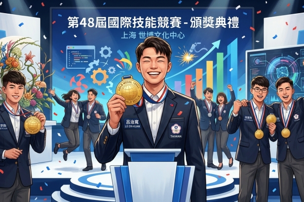 國際技能競賽　台灣獲3金3銀7銅