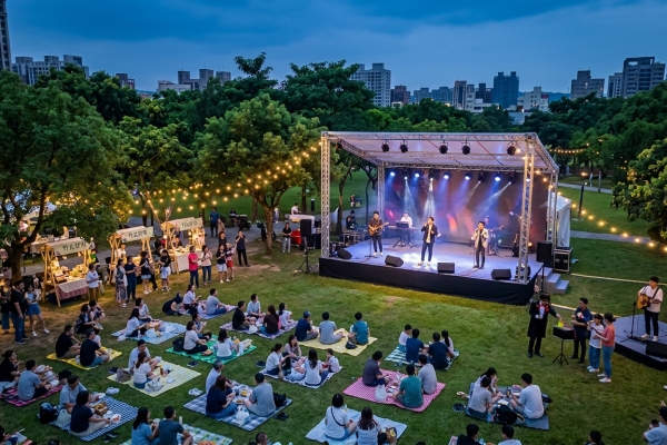 竹北「城中城、歌中歌」演唱會登場 市區公園化身藝文場域