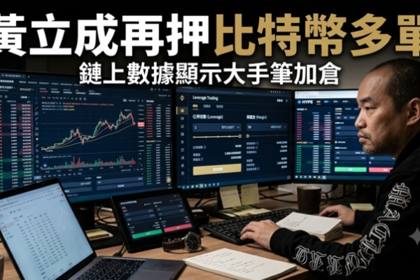 黃立成再加碼比特幣與HYPE槓桿多單　累計虧損逾3300萬美元　高風險交易策略受市場關注