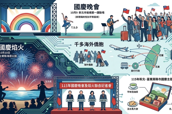 115年國慶晚會及焰火聯合記者會 數千僑胞將返臺同慶