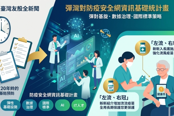 政院推數位防疫基盤五大策略 首度引進長照專用流感疫苗